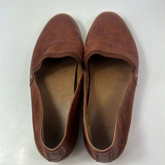Frye Melanie Brown Leather Women's Slip On Shoes - Picture 11 of 15